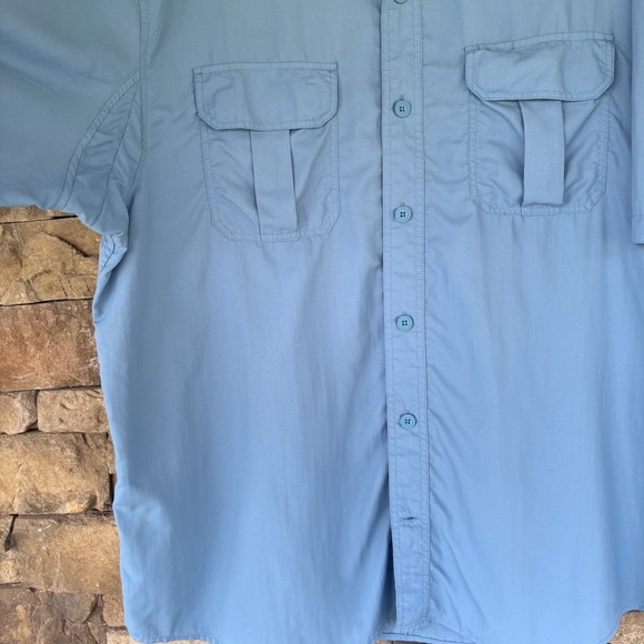 Duluth Trading Co Mens‎ SS Lightweight Button Front Nylon Fishing Shirt Size XL - Picture 3 of 5